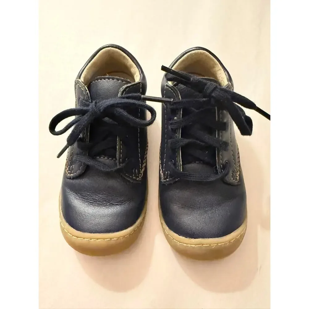 Footmates Reagan Infant Oxford Toddler sz. 6 in Color: Navy Nappa